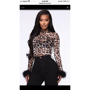 Just kitten around leopard top